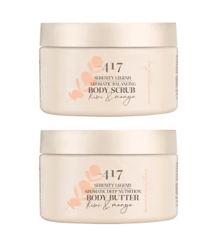 -417 Serenity Legend Body Scrub & Butter Duo – Kiwi & Mango - Set of 2