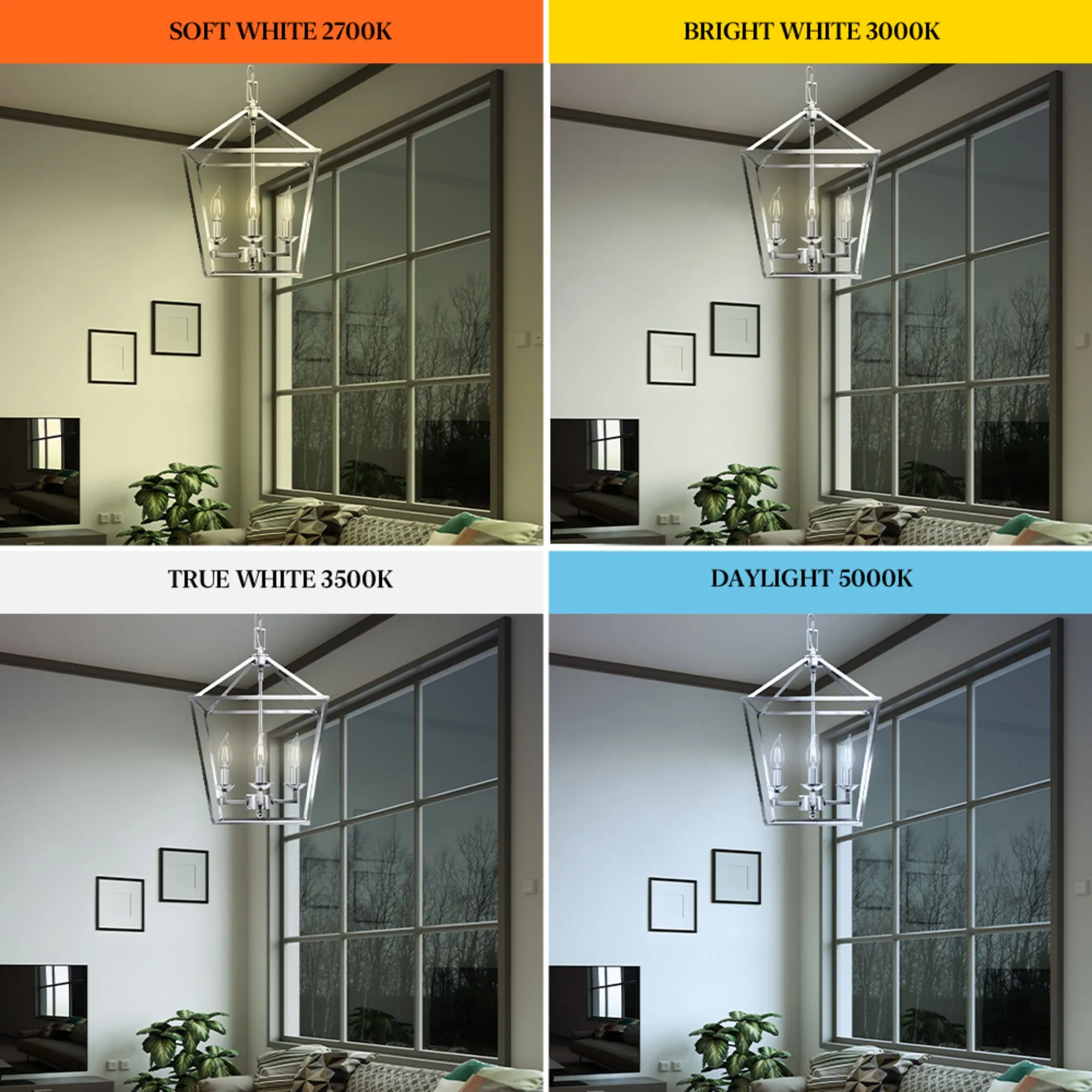 10W (100W Equivalent) Daylight (5000K) B10 Shape (E12 Base) Torpedo Tip LED Exposed White Filament Bulb (3-Pack)