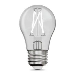 8.3W (60W Replacement) Daylight (5000K) A15 E26 Base Exposed White Filament LED Light Bulb (2-Pack)