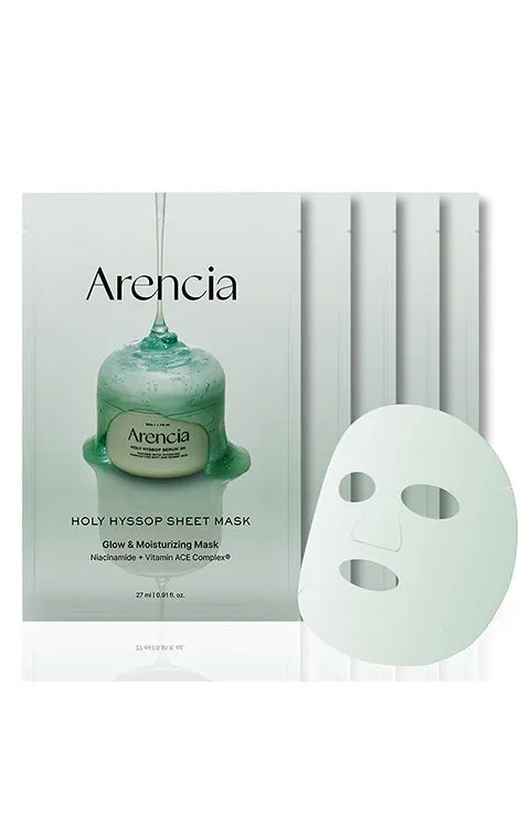 [Arencia] Holy Hyssop Glow & Moisturizing Mask(1Pcs Or 1Box(5Pcs)