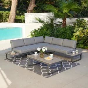 Bali Luxury Corner Garden Sofa, Grey