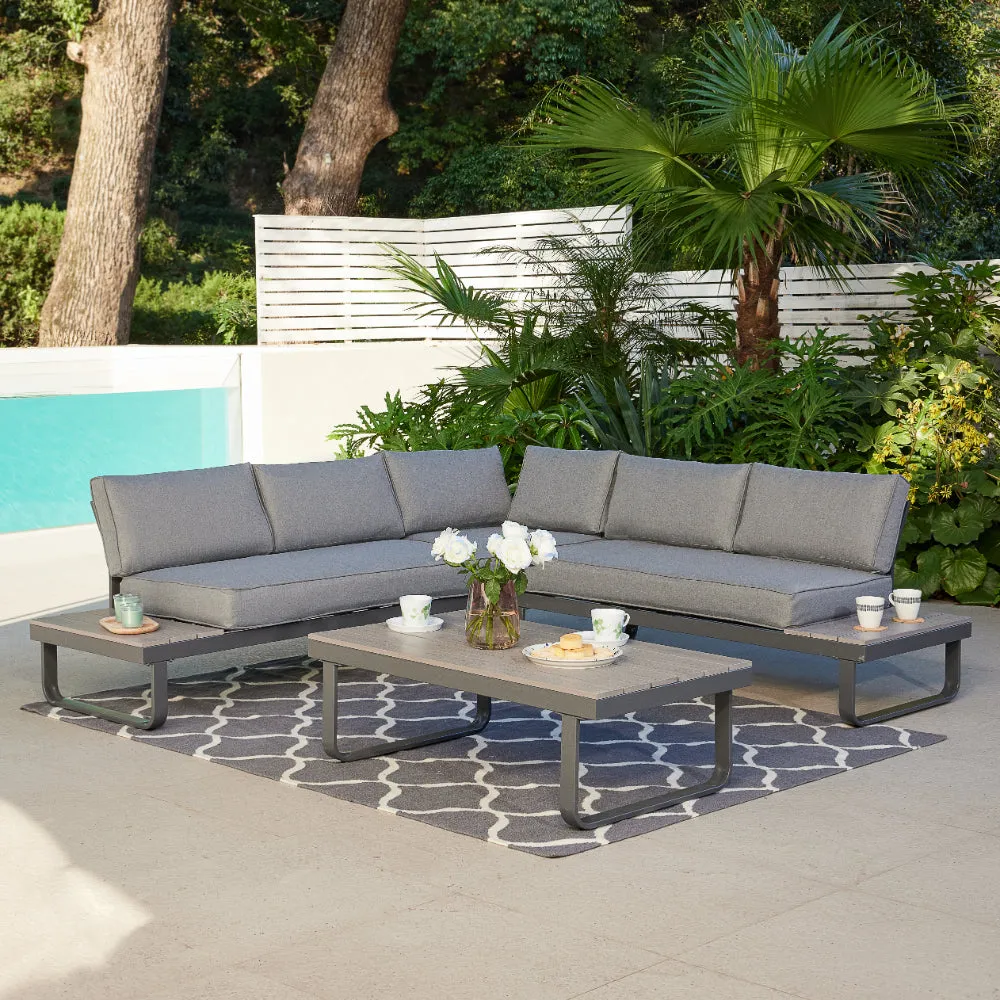 Bali Luxury Corner Garden Sofa, Grey