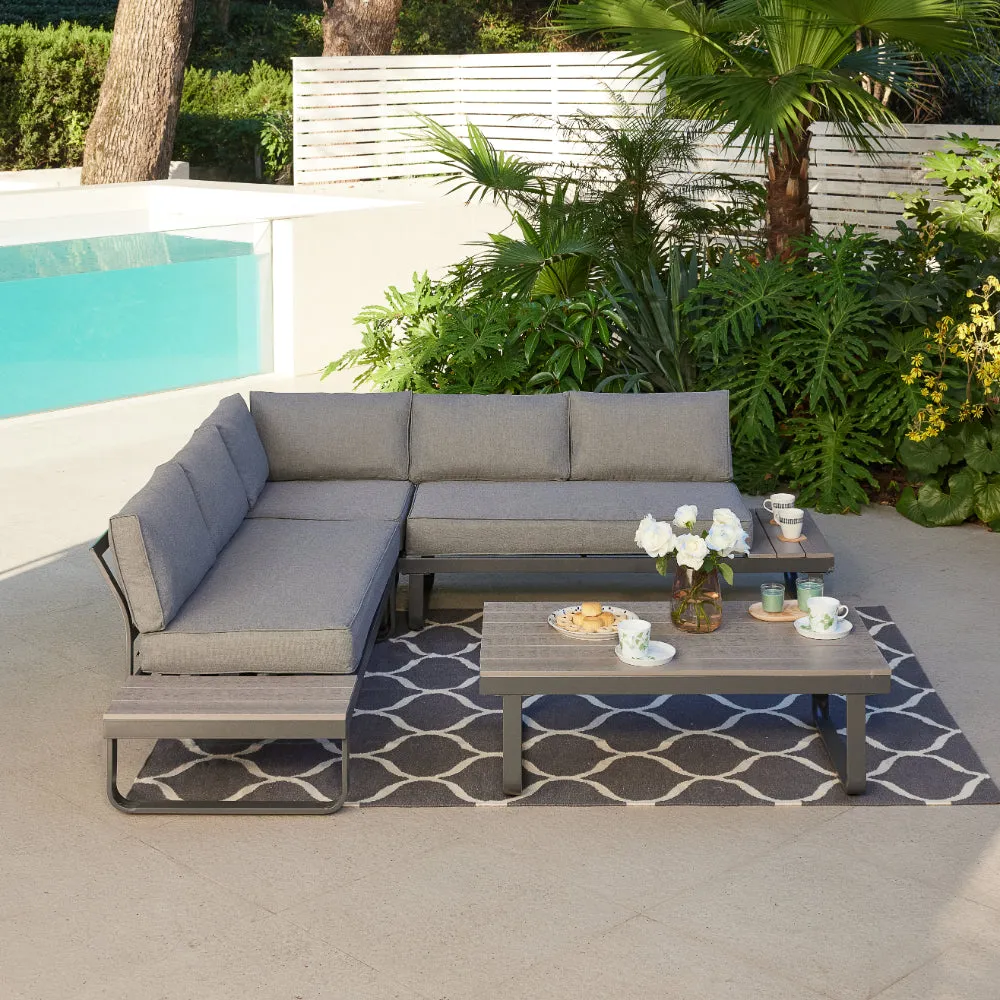 Bali Luxury Corner Garden Sofa, Grey