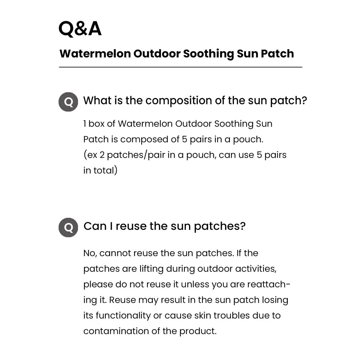 [BF] Watermelon Soothing Sun Patch 5pcs