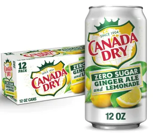 Canada Dry Zero Sugar Ginger Ale & Lemonade 12 Pack / 12 oz cans