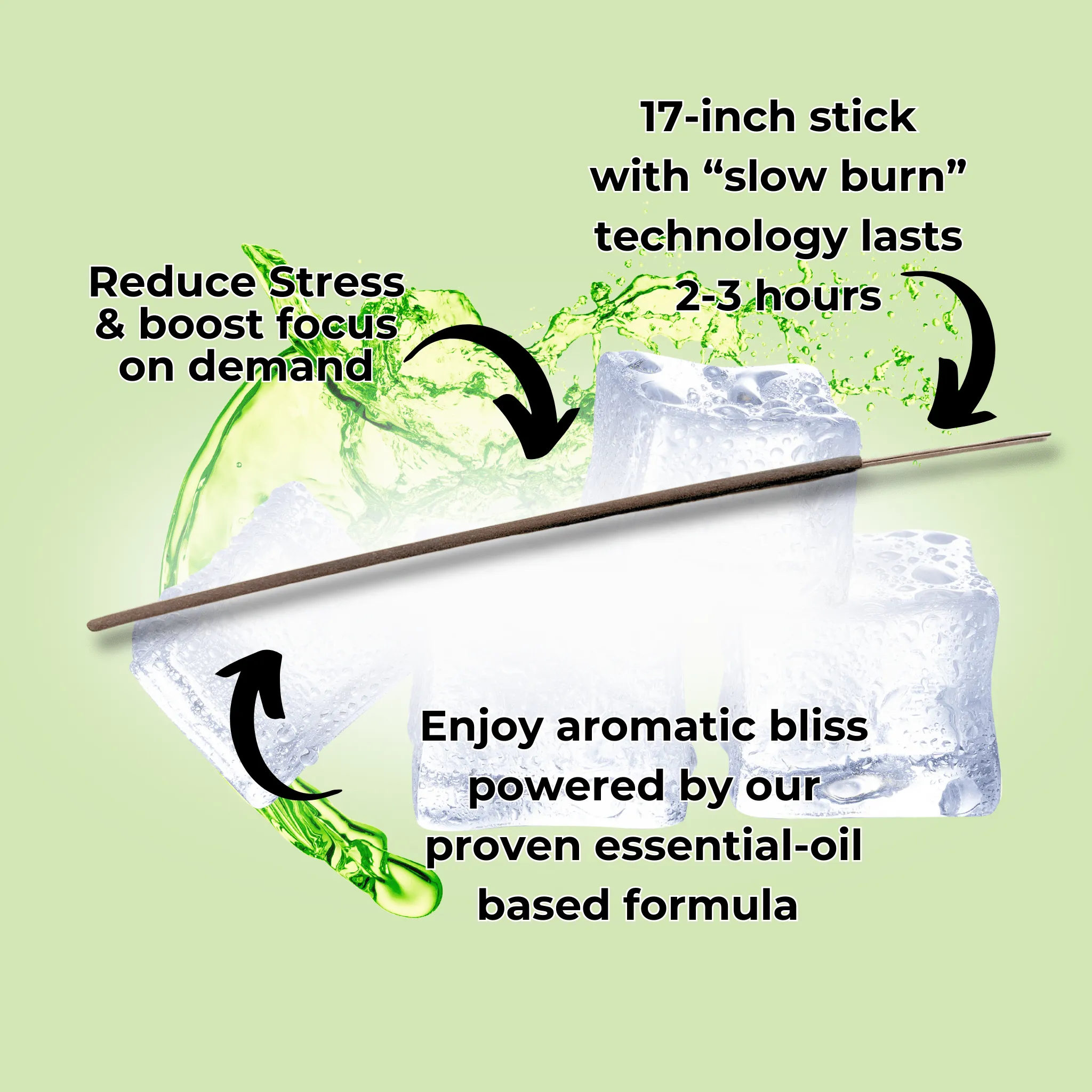 Green Ice Long Incense Sticks