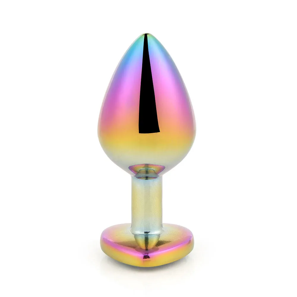 Jewelled Iridescent Metal Butt Plug (3 Piece)