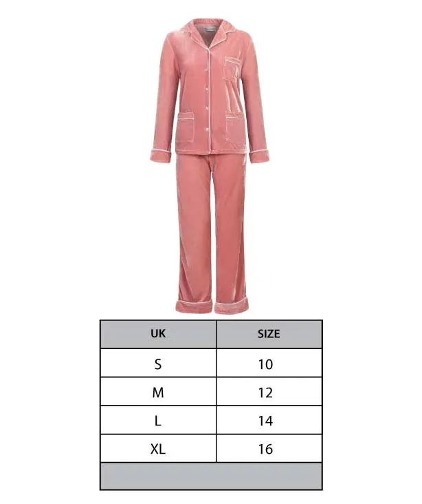 Ladies Velvet Pyjamas - Athena