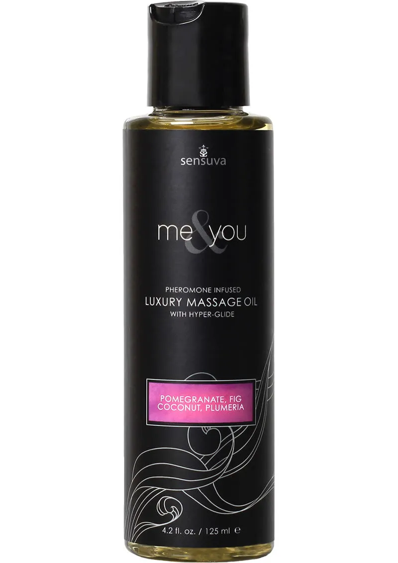 Me and You Pheromone Infused Luxury Massage Oil Pomegranate Fig Coconut Plumeria