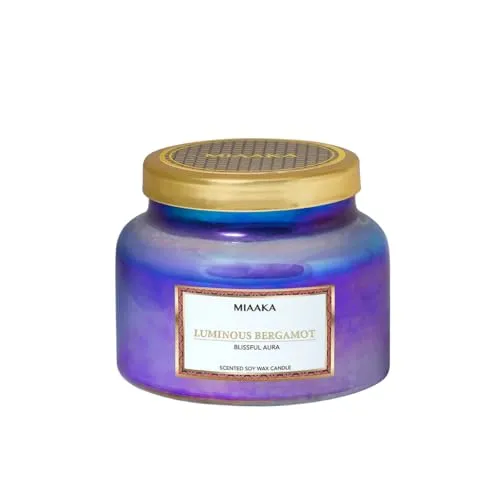 MIAAKA Blissful Jar Hand Poured Scented Candle Luminous Bergamot Fragrance 230gm