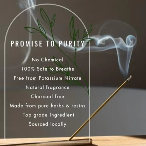 Mugdh Natural Incense Sticks (Pack of 2) - 100 Sticks | 100% Natural Ingredients | Charcoal Free | Irritation Free Smoke | Agarbatti for Mind & Soul | Subtle Luxury Fragrance (Chandan & Loban)