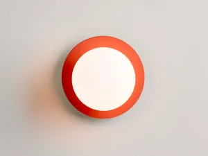 Peel orange opal disk wall light