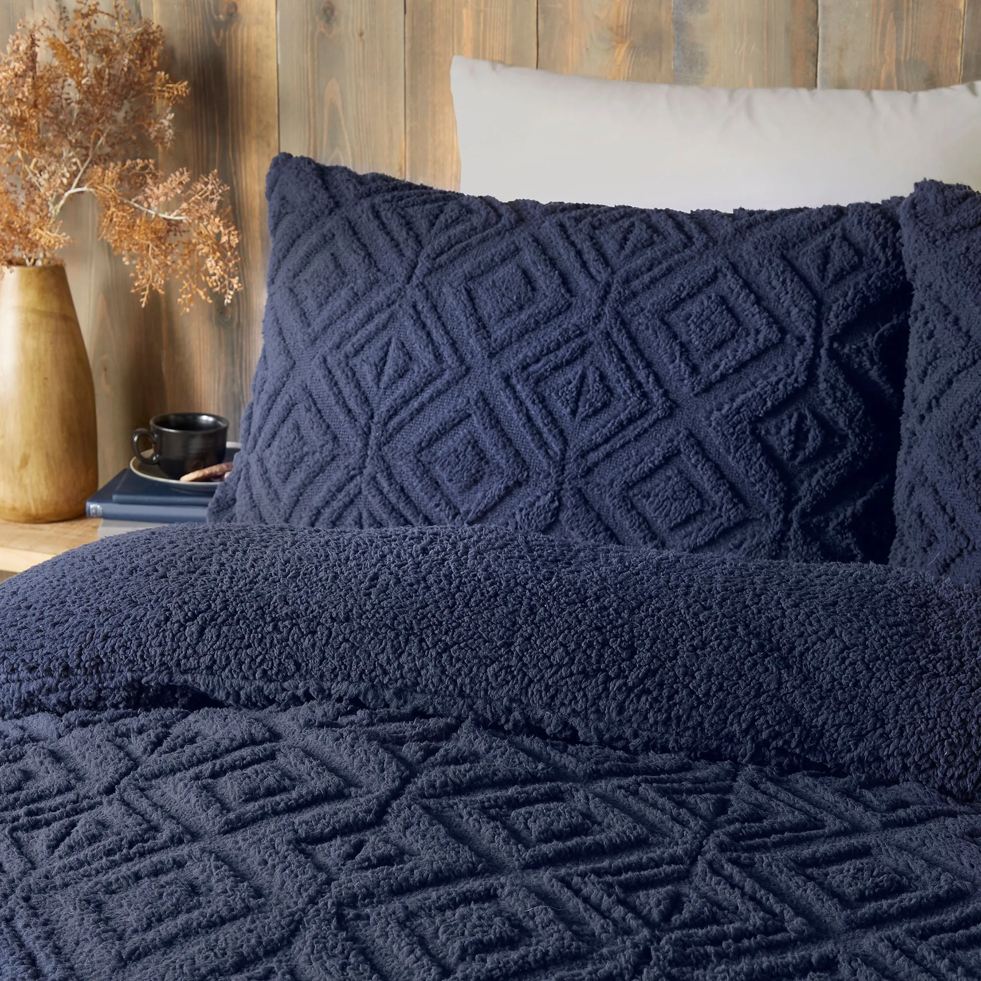 Romo Duvet Cover Set by Fusion Snug in Navy