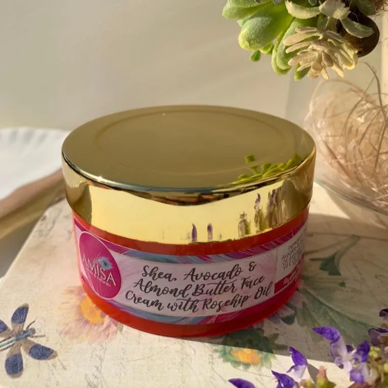 Shea Avocado and Almond Butter Face Cream with Rosehip Oil