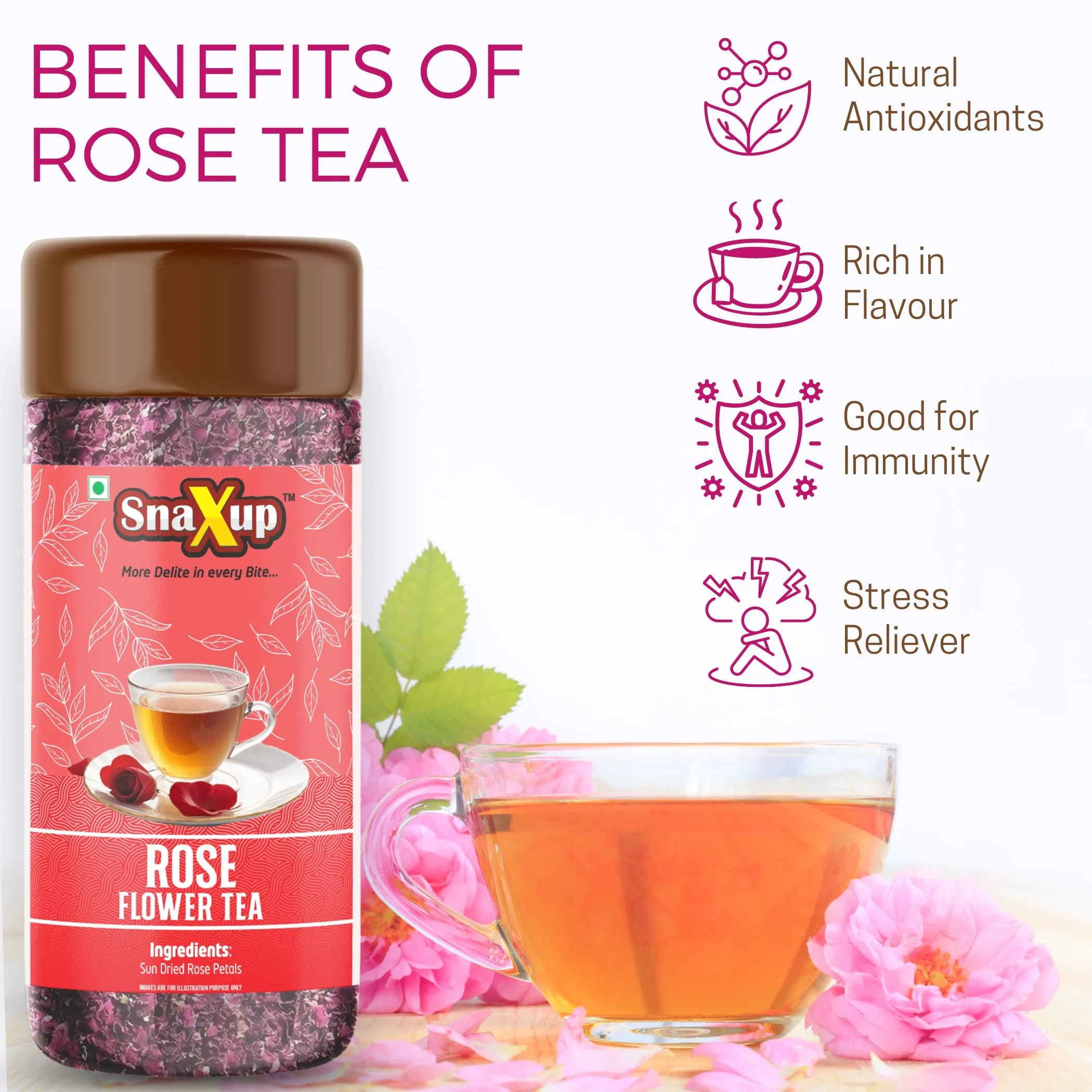 Snaxup Rose Flower Tea