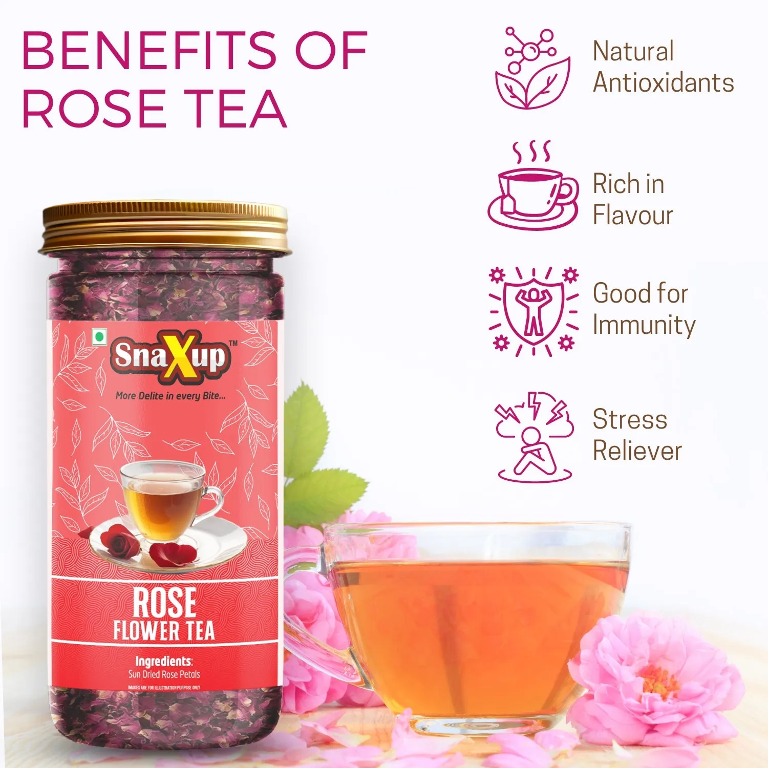 Snaxup Rose Flower Tea