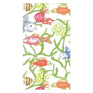 Tropical Reef White Paper Guest Towels - Buffet Napkins