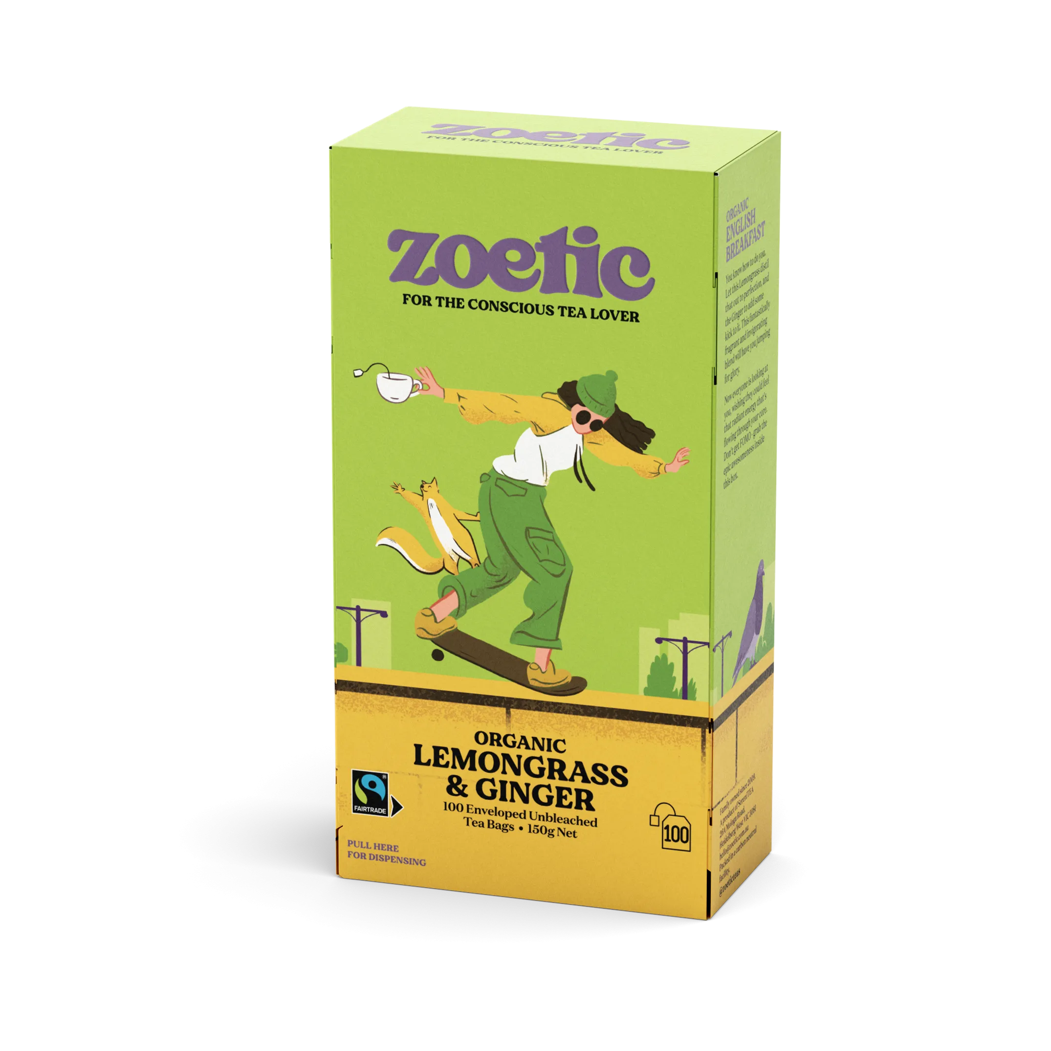 Zoetic Lemongrass & Ginger 100 Tea Bags